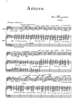 Rangström, Ture: Arioso for violin and piano