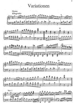 Wolf, Hugo: Variations for piano solo