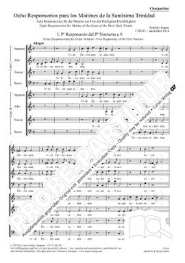 Antonio Juanas: Eight Responsories For Trinity Sunday