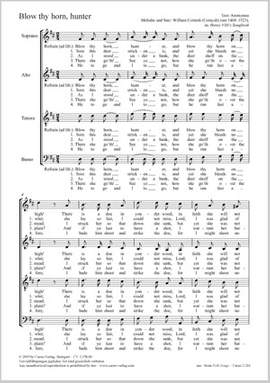 Cornish: Blow thy horn, hunter D major