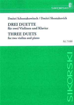 Dimitri Shostakovich: 3 Duette Für 2 Violinen und Klavier
