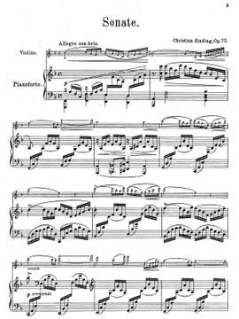 Sinding, Christian: Violin Sonata F major op. 73