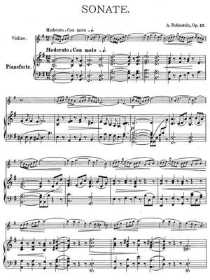 Rubinstein, Anton: Violin Sonata op. 13