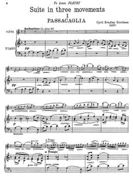 Rootham, Cyril Bradley: Suite in three movements for flute and piano