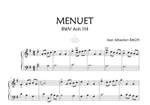 Johann Sebastian Bach: 2 Menuets : BWV Anh 114 - BWV Anh 115 Product Image