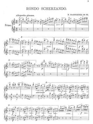 Marschner, Heinrich: Rondo scherzando op. 81 for piano four hands