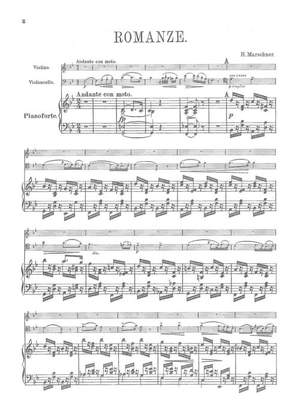 Marschner, Heinrich: Romanze for violin, cello and piano