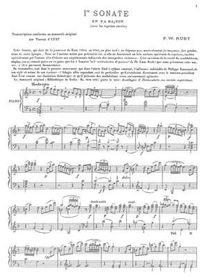 Rust, Friedrich Wilhelm: 12 Keyboard Sonatas for piano solo