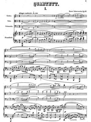 Scharwenka, Xaver: Piano Quartet op. 37 for violin, viola, cello and piano
