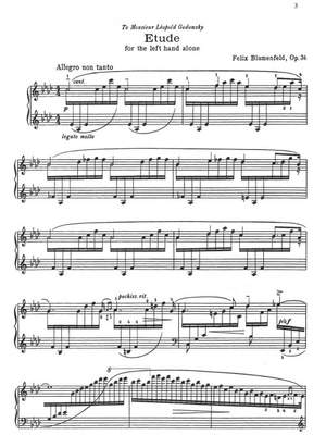 Blumenfeld, Felix: Etude for the left hand alone op. 36 (piano solo)