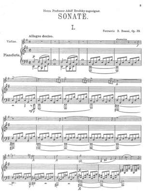 Busoni, Ferruccio: Violin Sonata op. 29
