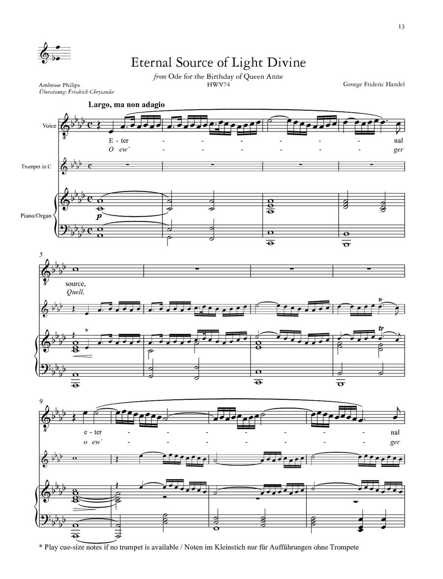 Georg Händel: Eternal Source of Light Divine | Presto