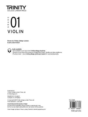 Trinity College London Violin Grade 1 2020-2023 (Part Only)
