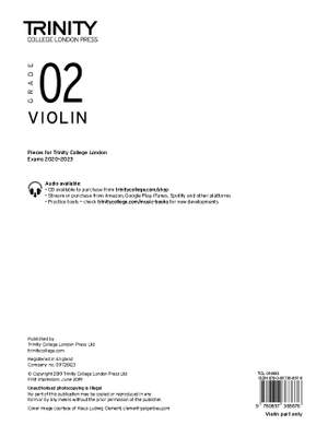 Trinity College London Violin Grade 2 2020-2023 (Part Only)