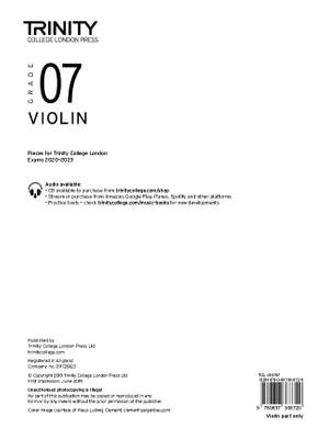 Trinity College London Violin Grade 7 2020-2023 (Part Only)