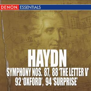 Haydn: Symphony Nos. 87, 88 'The Letter V', 92 'Oxford Symphony' & 94 'Mit dem Paukenschlag'