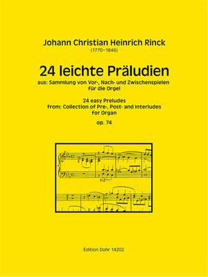 Rinck, J C H: 24 Easy Preludes op.74