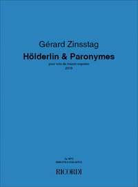 Gérard Zinsstag: Hölderlin & Paronymes