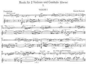 Kaminski, Heinrich: Musik für zwei Violinen und Cembalo (Music for two violins and harpsichord)