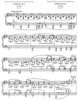 Kosenko, Viktor: Third Sonata op. 15 for piano solo