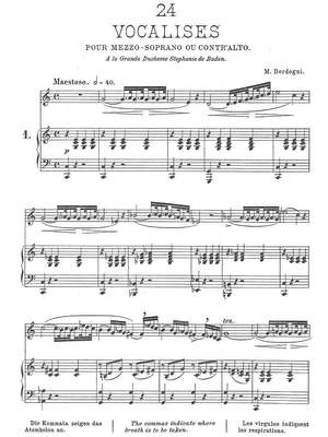 Bordogni, Marco: 24 Vocalises for voice and piano