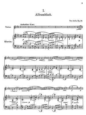 Aulin, Tor: Melody and Rhythm for violin and piano