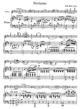 Bull, Ole: Nocturne op. 2 for violin and piano