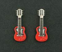 Red Guitar Cufflinks