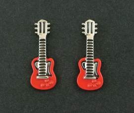 Red Guitar Cufflinks
