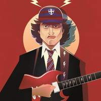 Pop Art Icons Angus Young Card