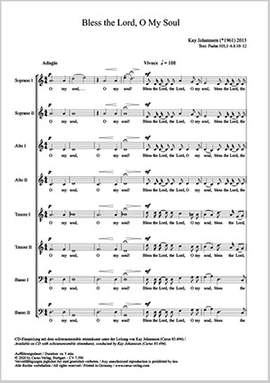 Johannsen, Kay: Bless the Lord. Psalm 103