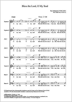 Johannsen, Kay: Bless the Lord. Psalm 103