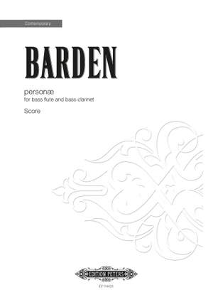 Barden, Mark: personae (2 performing scores)