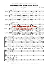 Philip Moore: Magnificat and Nunc dimittis in A (Canterbury, 1973)