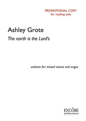 Ashley Grote: The earth is the Lord's