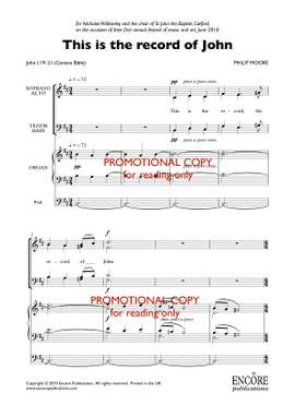 Philip Moore: This is the record of John