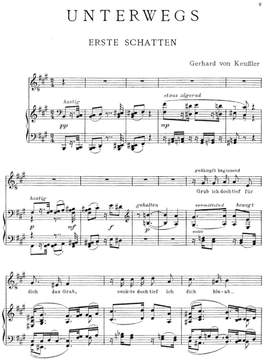 Keußler, Gerhard von: Gesänge nach eigenen Dichtungen (Songs on original lyrics): Unterwegs