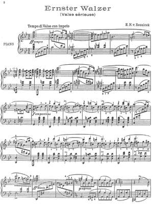 Reznicek, Emil Nikolaus von: Valse sérieuse for piano solo