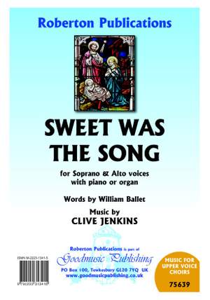 Clive Jenkins: Sweet was the Song for upper voices