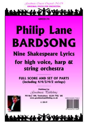 Philip Lane: Bardsong for high voice, harp and strings