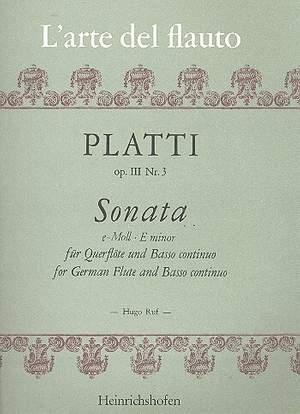 Giovanni Benedetto Platti: Sonata - E-Moll Op. 3 Nr. 3