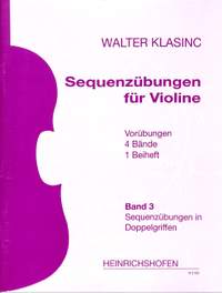 Klasinc Walter: Sequenzübungen Für Violine.