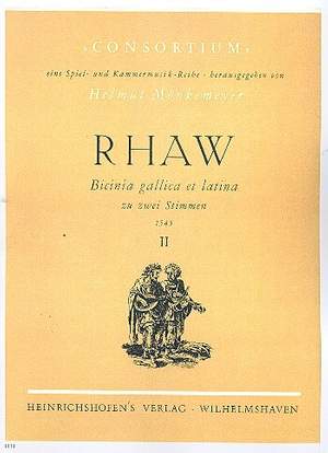 Rhaw Georg: Bicinia Gallica et Latina 1545