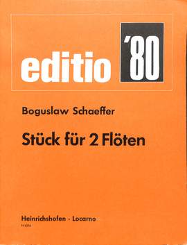 Schaeffer Boguslaw: Stück Für 2 Flöten