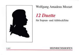 Wolfgang Amadeus Mozart: 12 Duos Für Sopran- und Altblockflöte