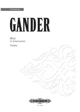 Gander, Bernhard: Khul (string quartet score and parts)