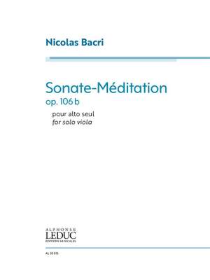 Nicolas Bacri: Sonate-Méditation for Solo Viola Op.106b