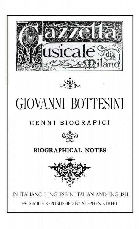 Giovanni Bottesini Cenni Biografici/Biographical Notes: 2020