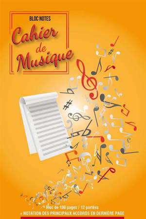 Cahier De Musique Bloc 12 Portees Perforees