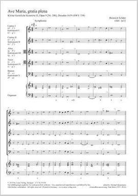 Schütz, Heinrich: Ave Maria gratia plena, SWV334